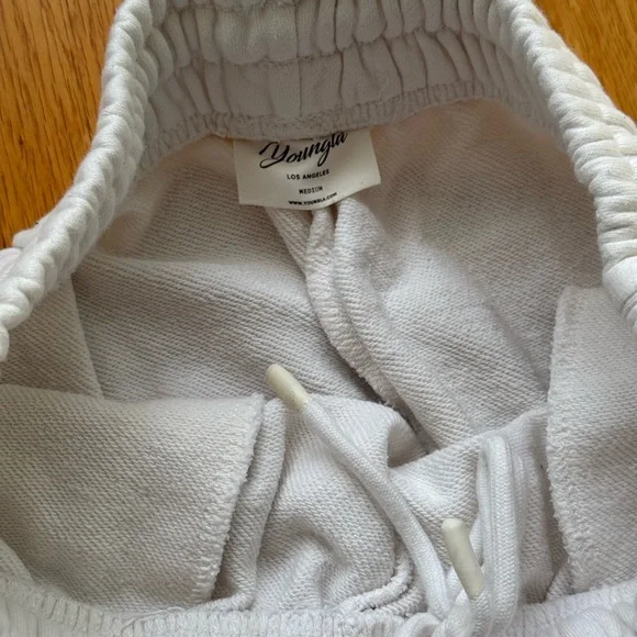 White YoungLA Logo Sweats - Picture 4 of 5